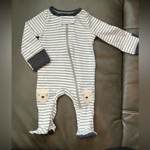 Striped footie pajamas